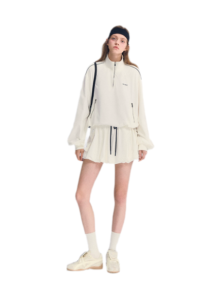 Half-Zip Drawstring Jacket