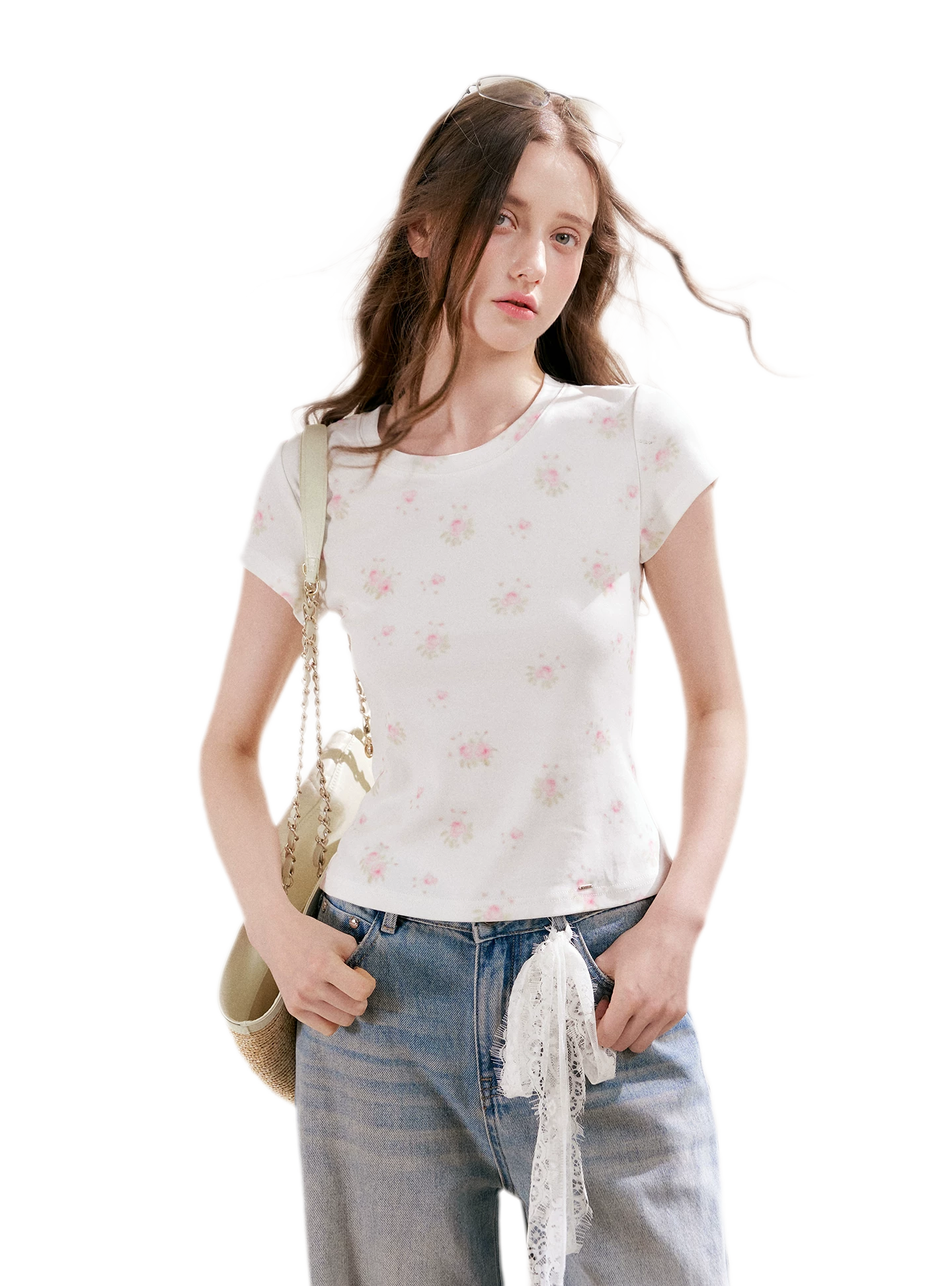 Rose Print Tee