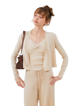 Oat (Cardigan + Cami) / S
