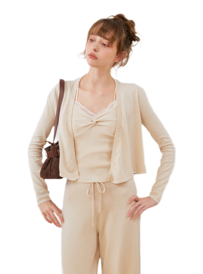 Oat (Cardigan + Cami) / S