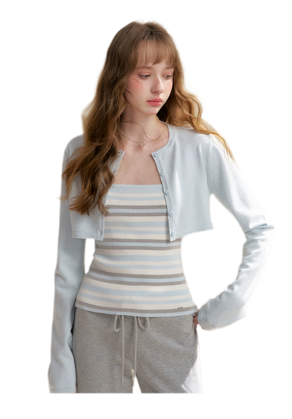 Knit Cardigan Cami Set