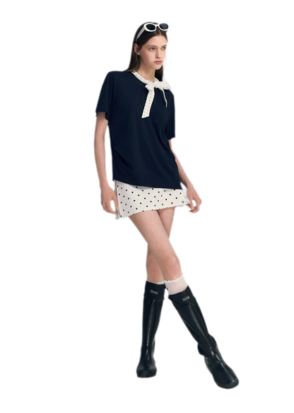 Polka Dot Bow T-Shirt