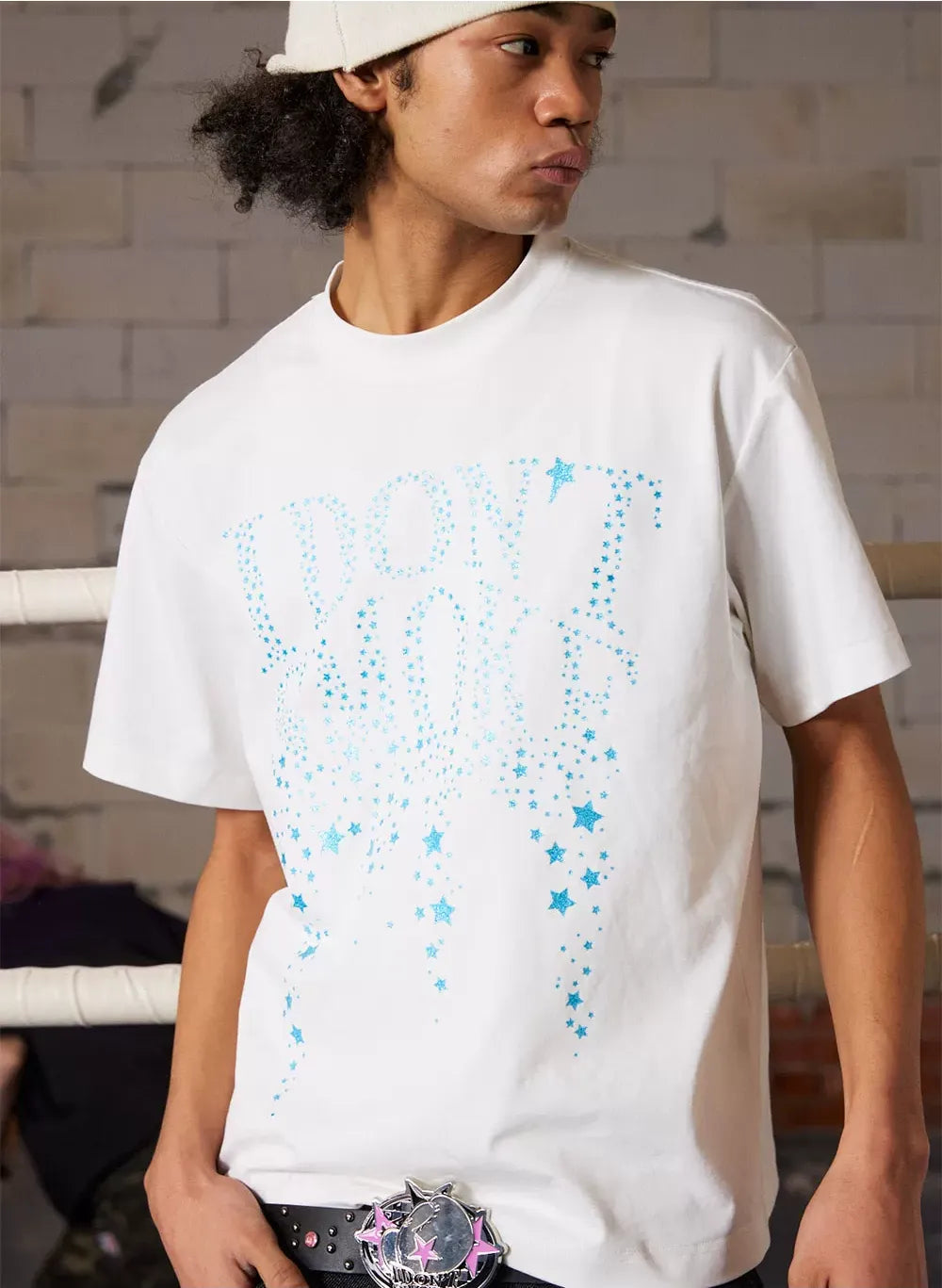 Loose Fit Glitter Logo T-Shirt