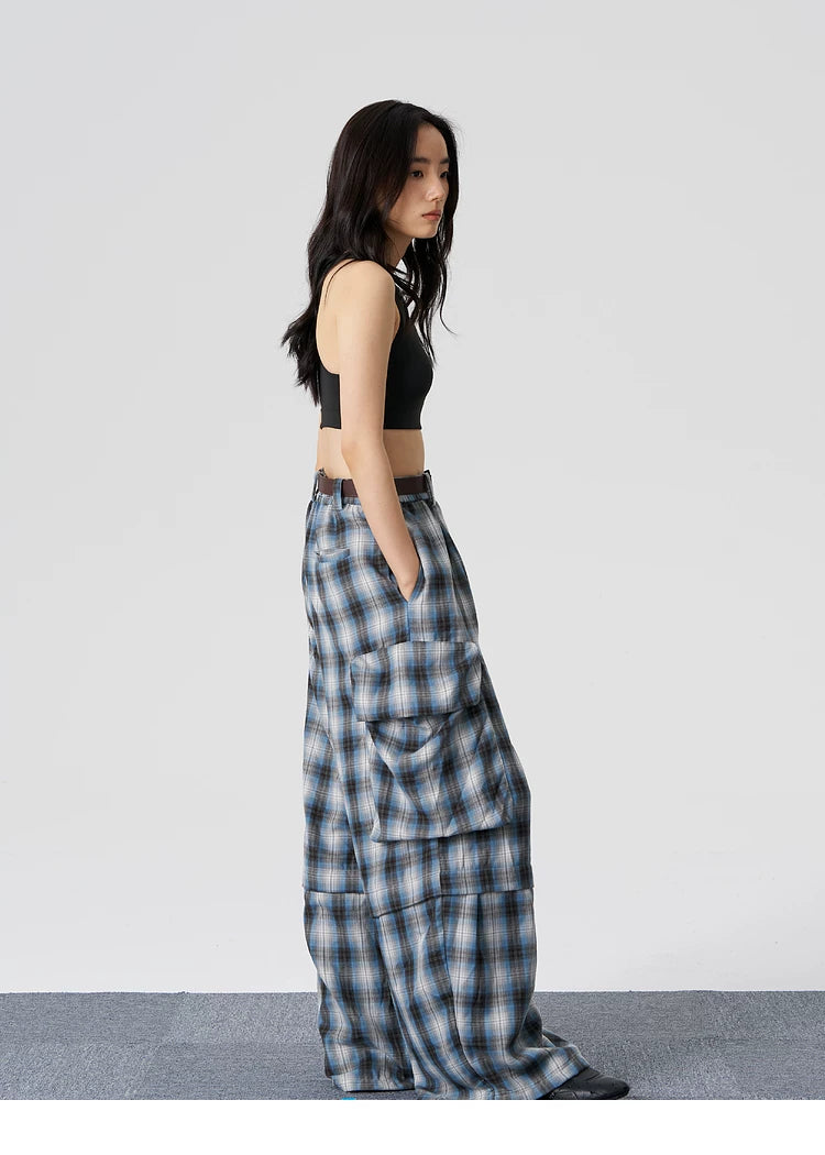 Yarn-Dyed Plaid Convertible Pants