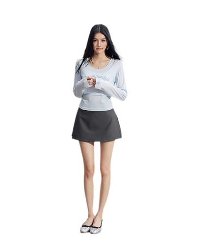 Tailored A-Line Mini Skort