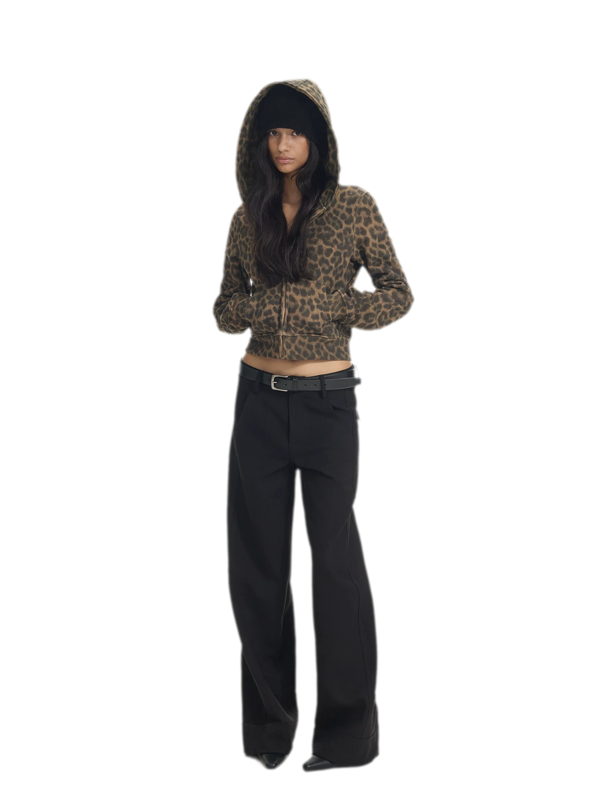 Low-Waist Wide-Leg Suit Trousers