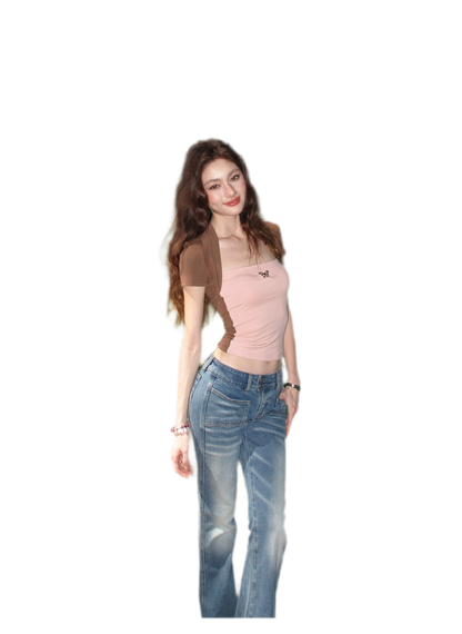 Low Rise Flare Jeans