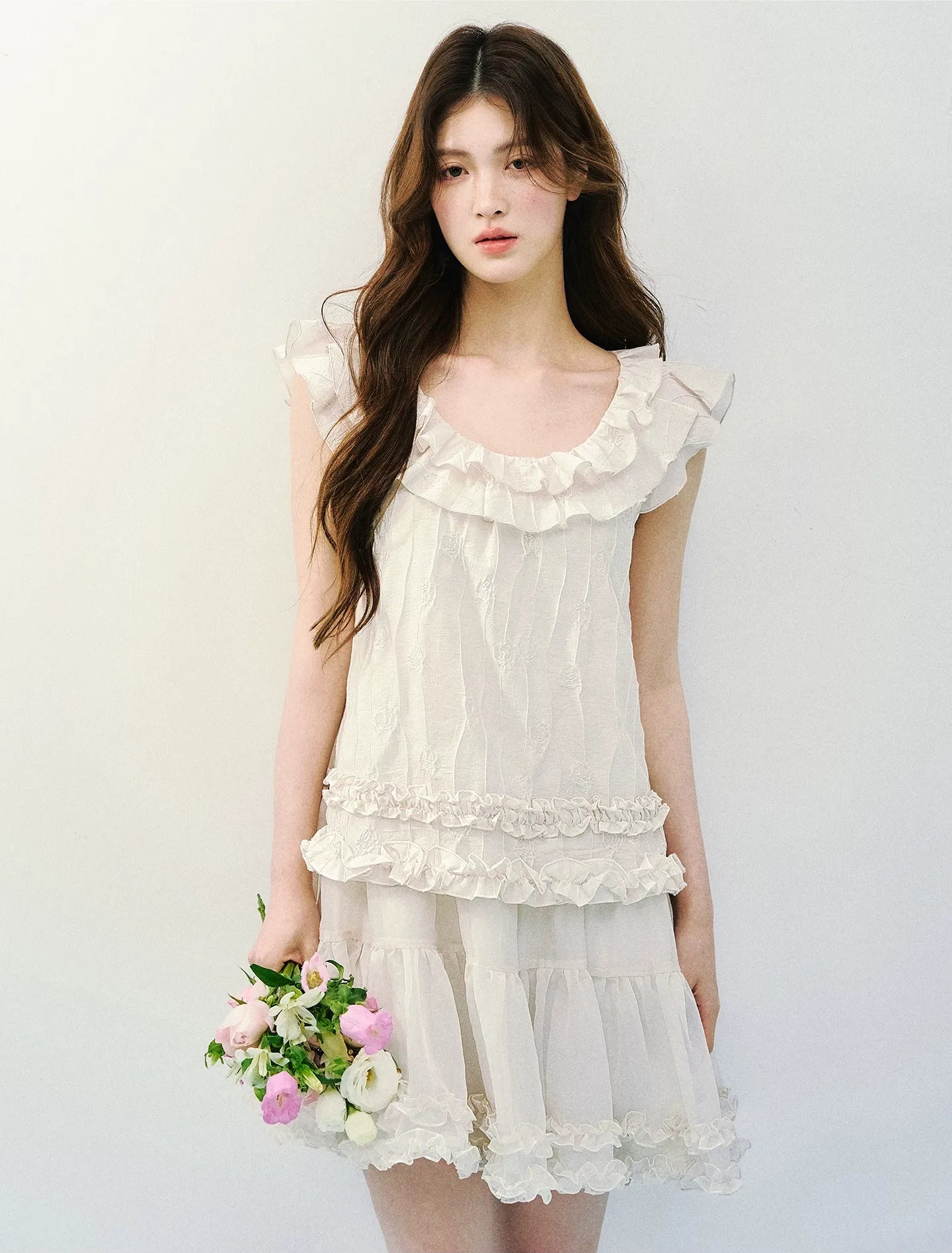 Ruffled A-Line Dress