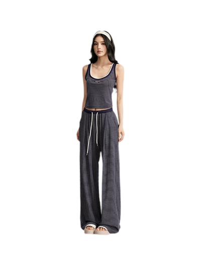 Striped U-Neck Set