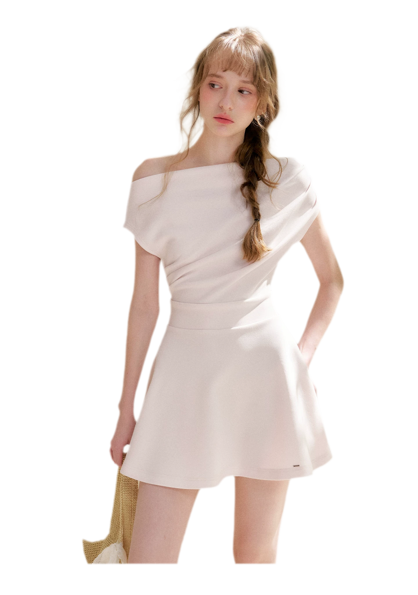Romantic French Off-Shoulder Short Dress