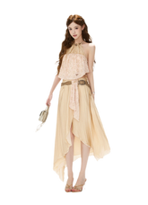 CYNR Beaded Halter Pleated Set – view 13