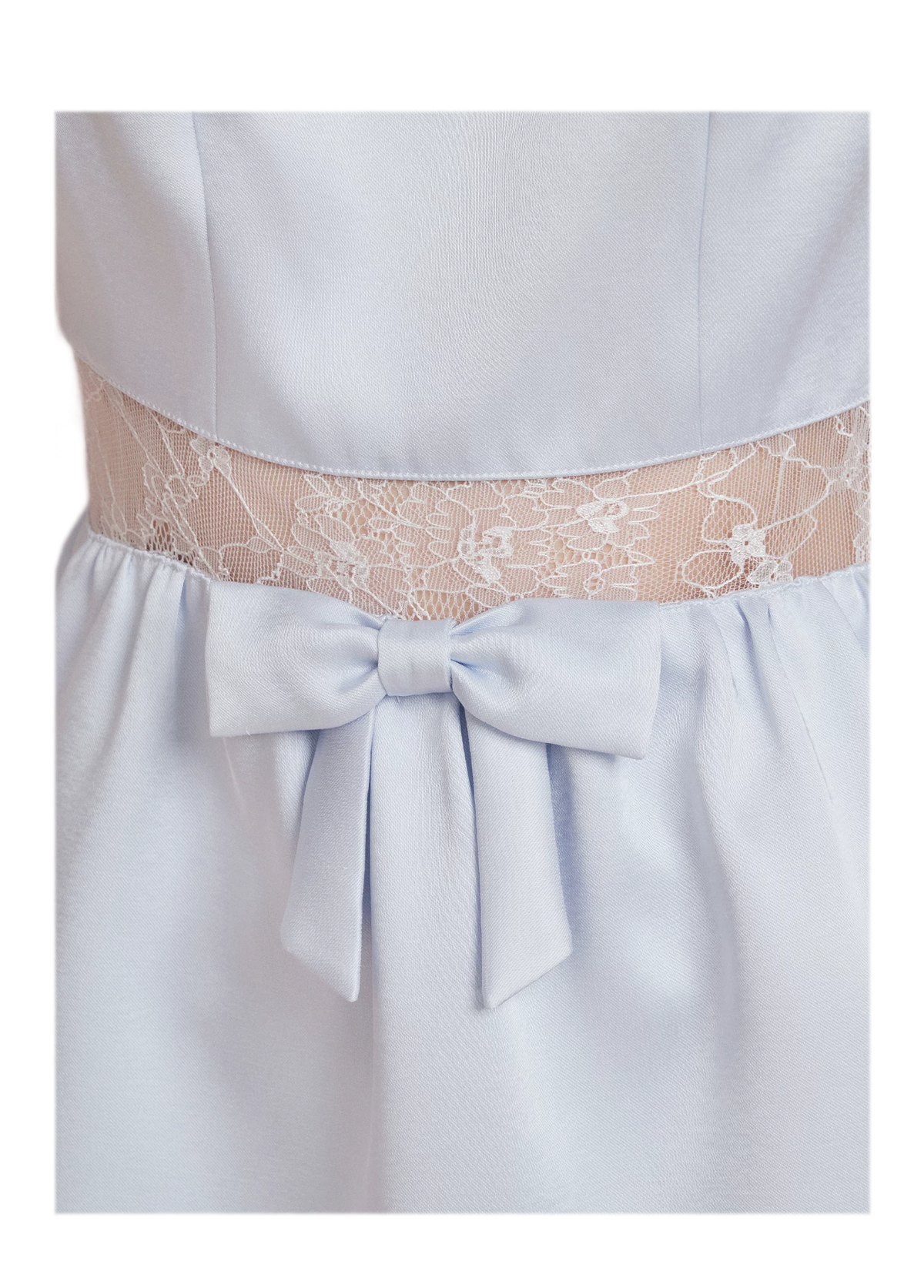 Lace Waist Satin Dress