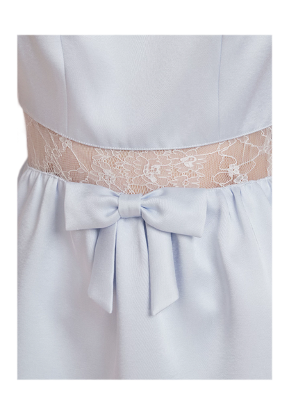 Lace Waist Satin Dress