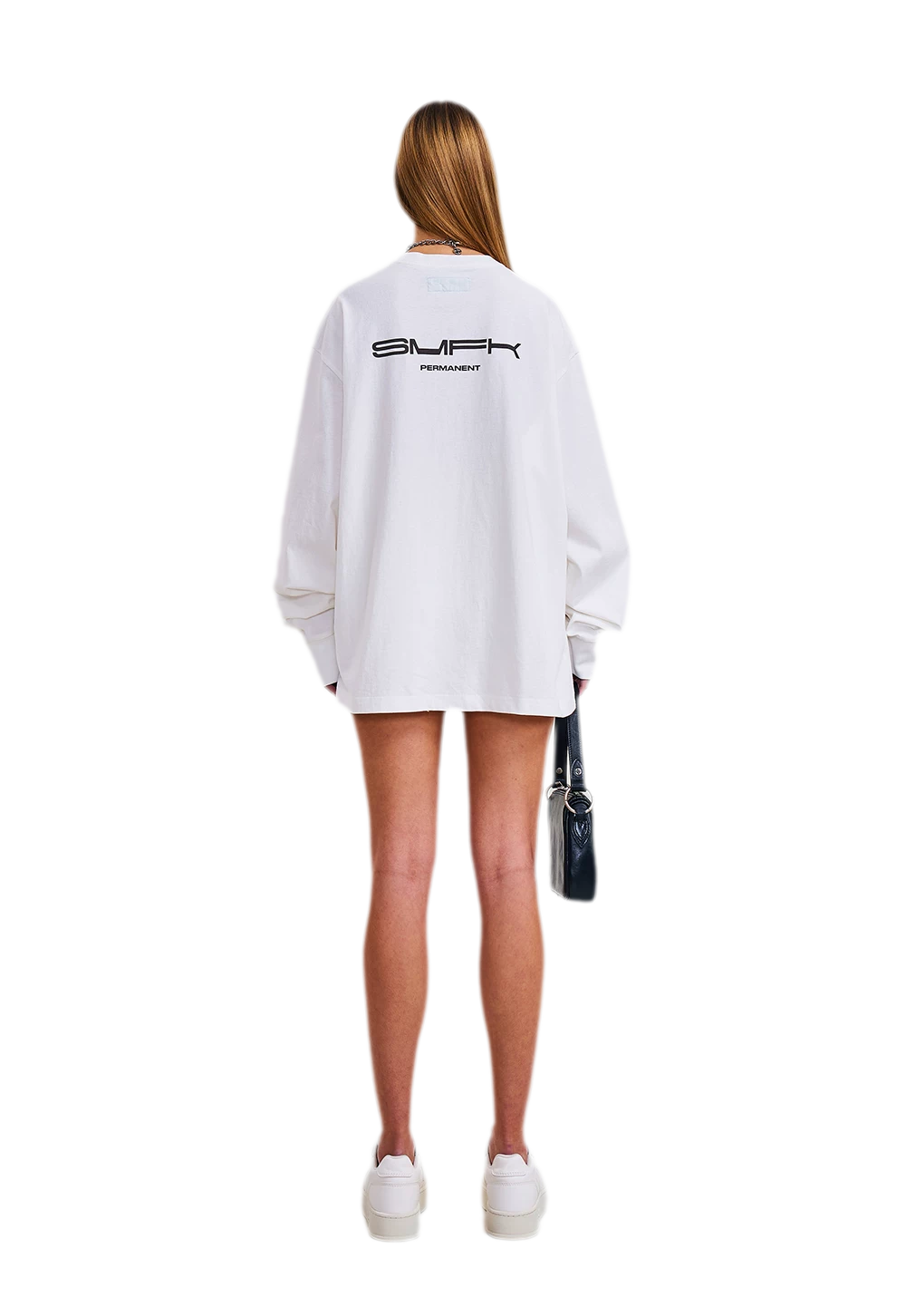 Cross Statue Oversized Long Sleeve Top