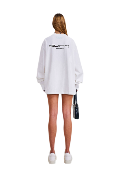 Cross Statue Oversized Long Sleeve Top