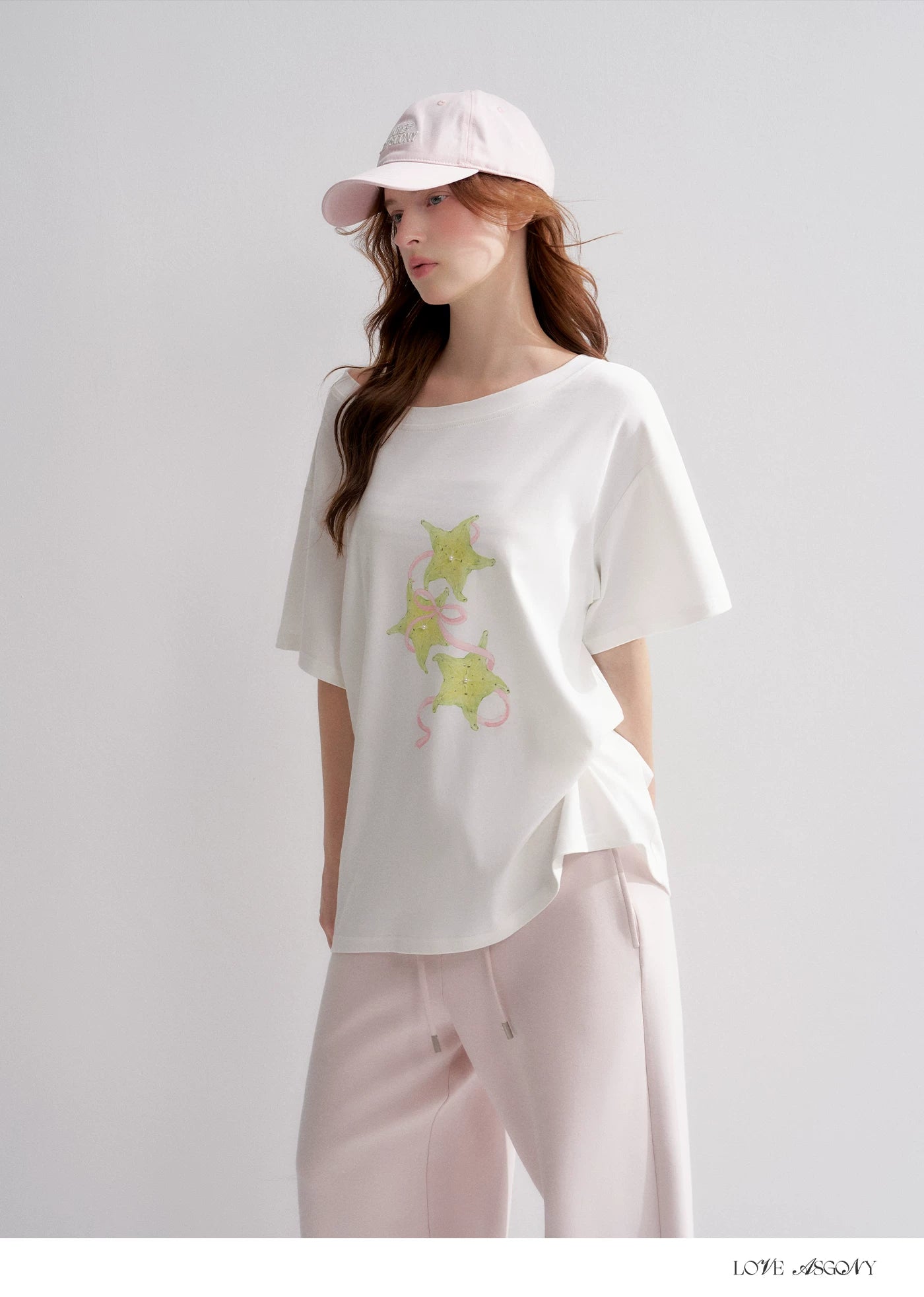 Asymmetrical Starfruit Print T-shirt