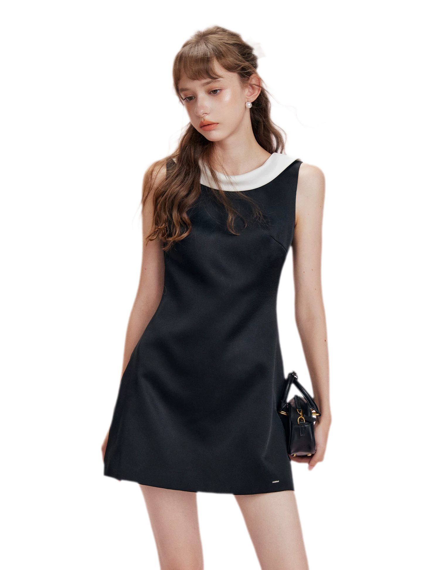 Satin Open-Back Bow Dress