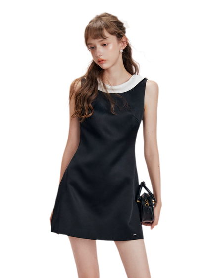 Satin Open-Back Bow Dress