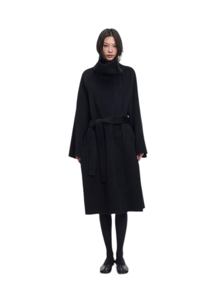 Double-Faced Wool Belted Coat