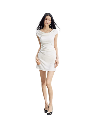 Lace Draped Mini Dress