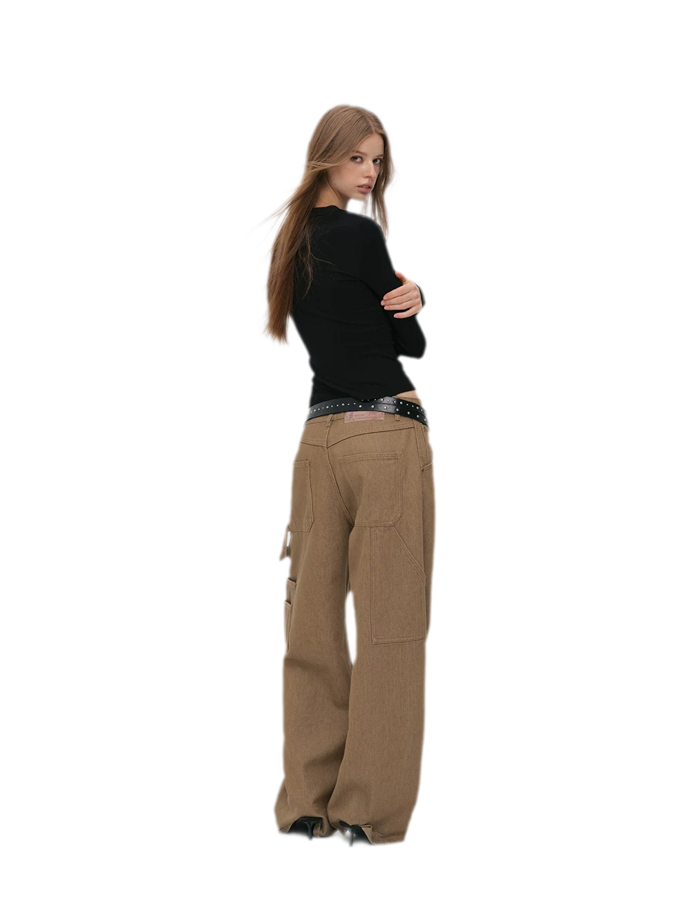Wool Blend Lace Tie T-Shirt