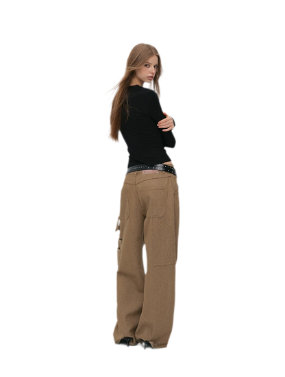 Wool Blend Lace Tie T-Shirt