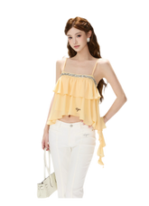 CYNR Crystal Ruffle Cami – view 9