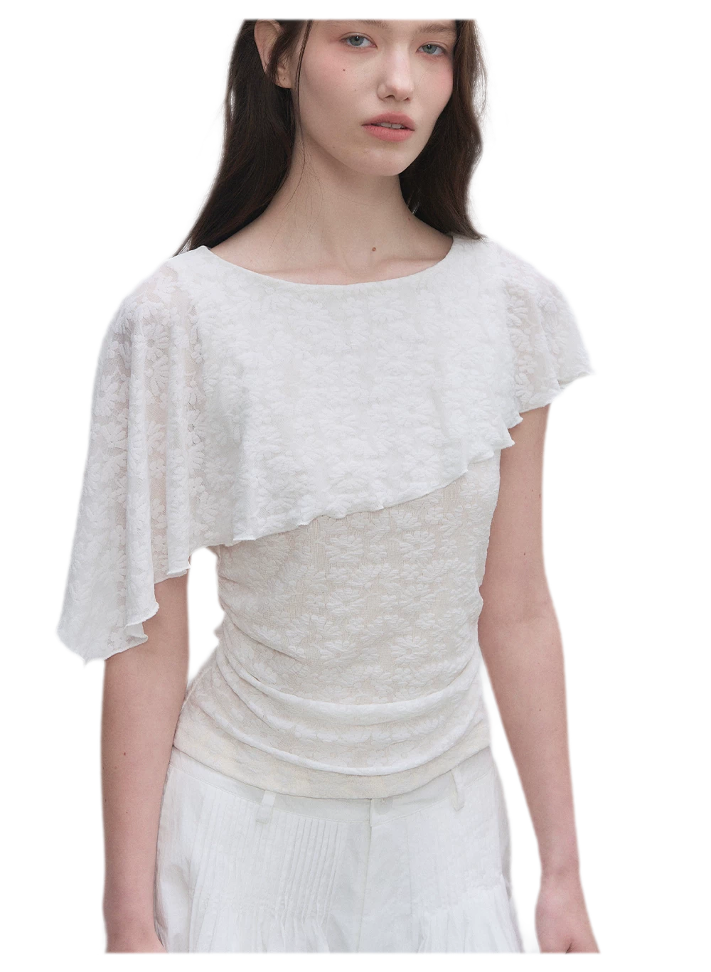 Jacquard Cape Top