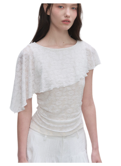Jacquard Cape Top