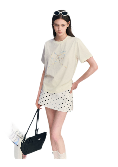 Polka Dot A-line Skort