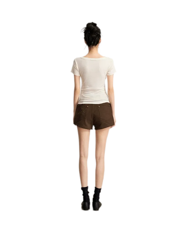 V-Neck Ruched Summer Top