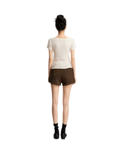 V-Neck Ruched Summer Top