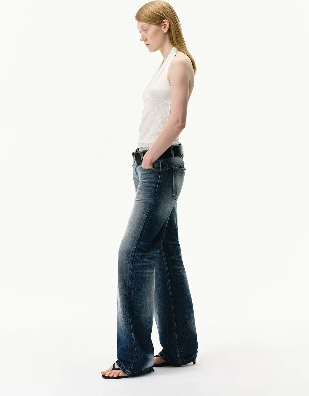 Low-Rise Straight Jeans