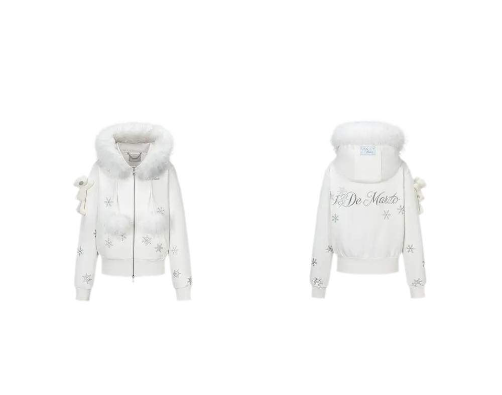 Gradient Snowflake Zip Hoodie