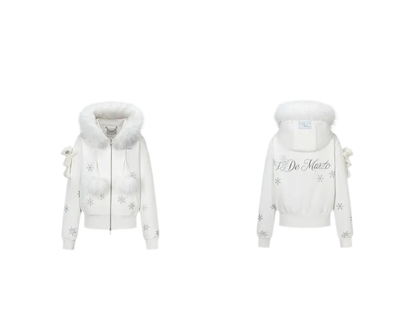 Gradient Snowflake Zip Hoodie
