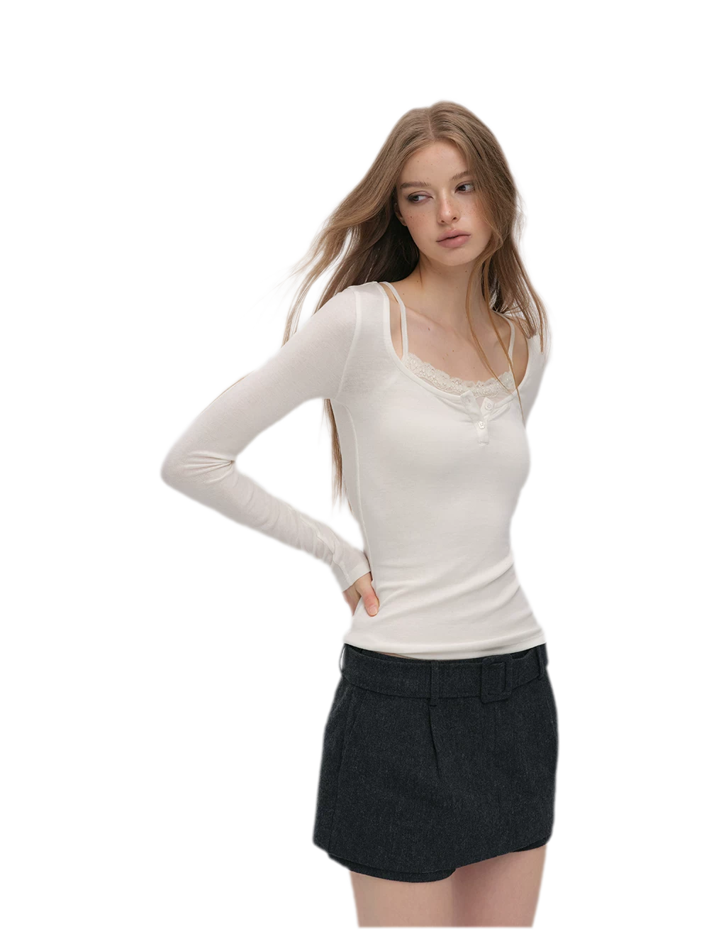 Retro Pattern A-Line Skort