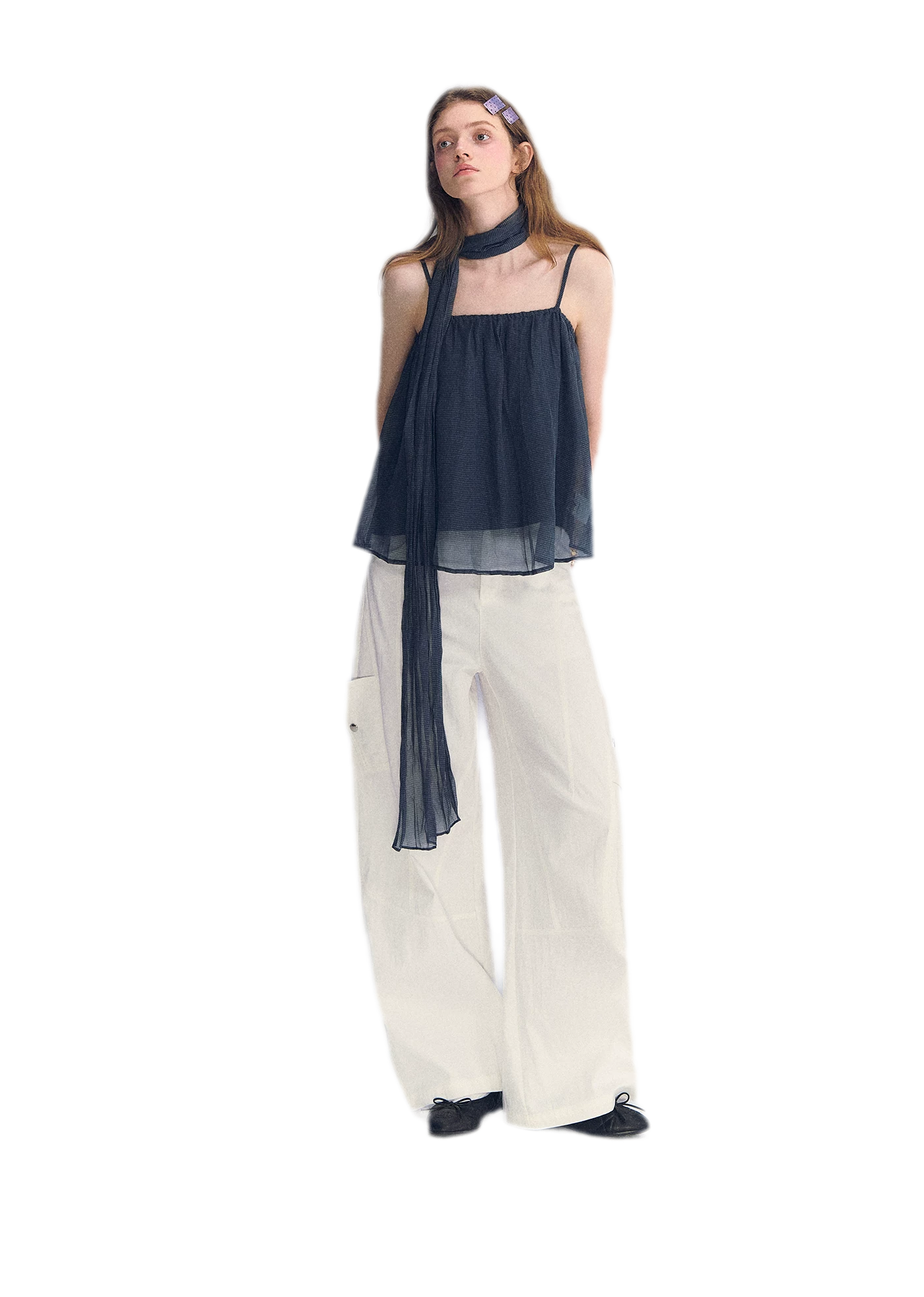 Chiffon Draped Cami Top