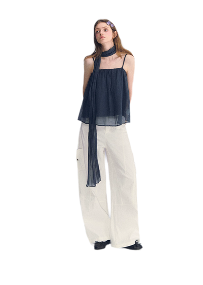 Chiffon Draped Cami Top