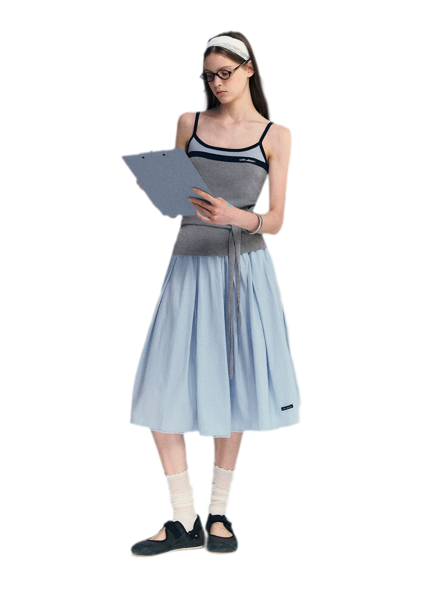 Lyocell Contrast Tie Cami