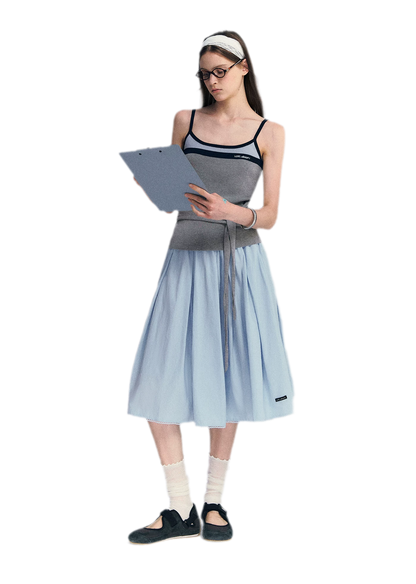 Lyocell Contrast Tie Cami