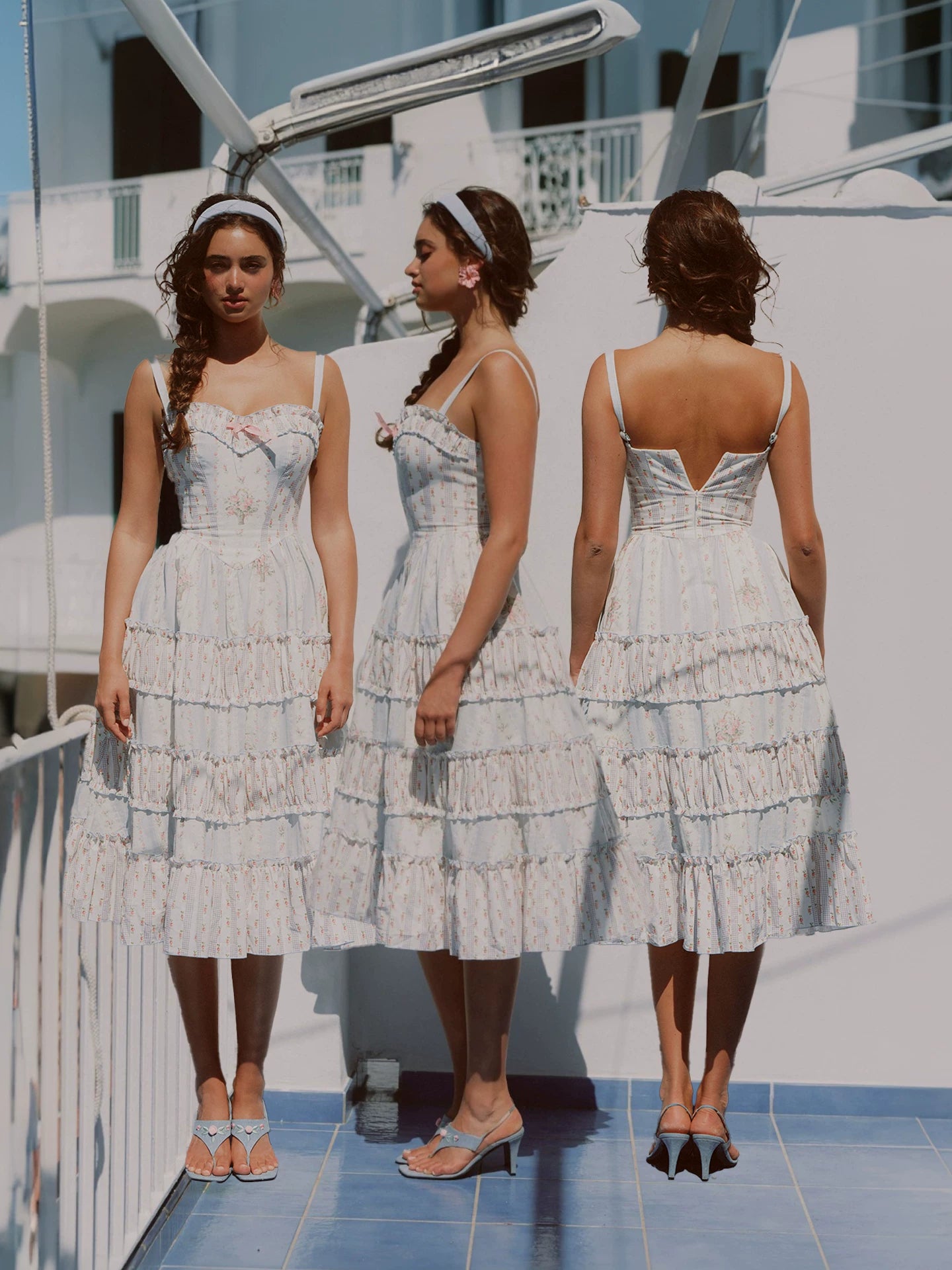 Vintage Ruffle Tiered Dress