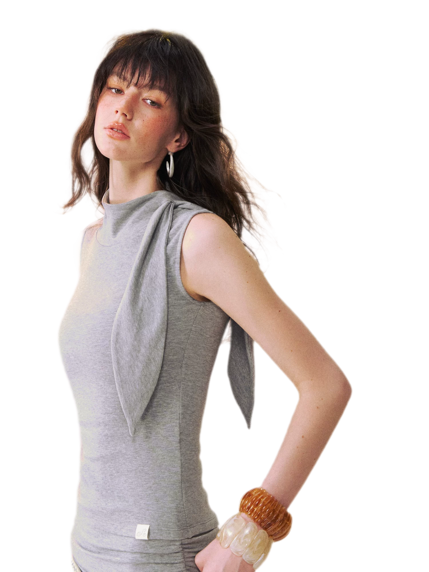 Draped Tie Top &amp; Skirt Set