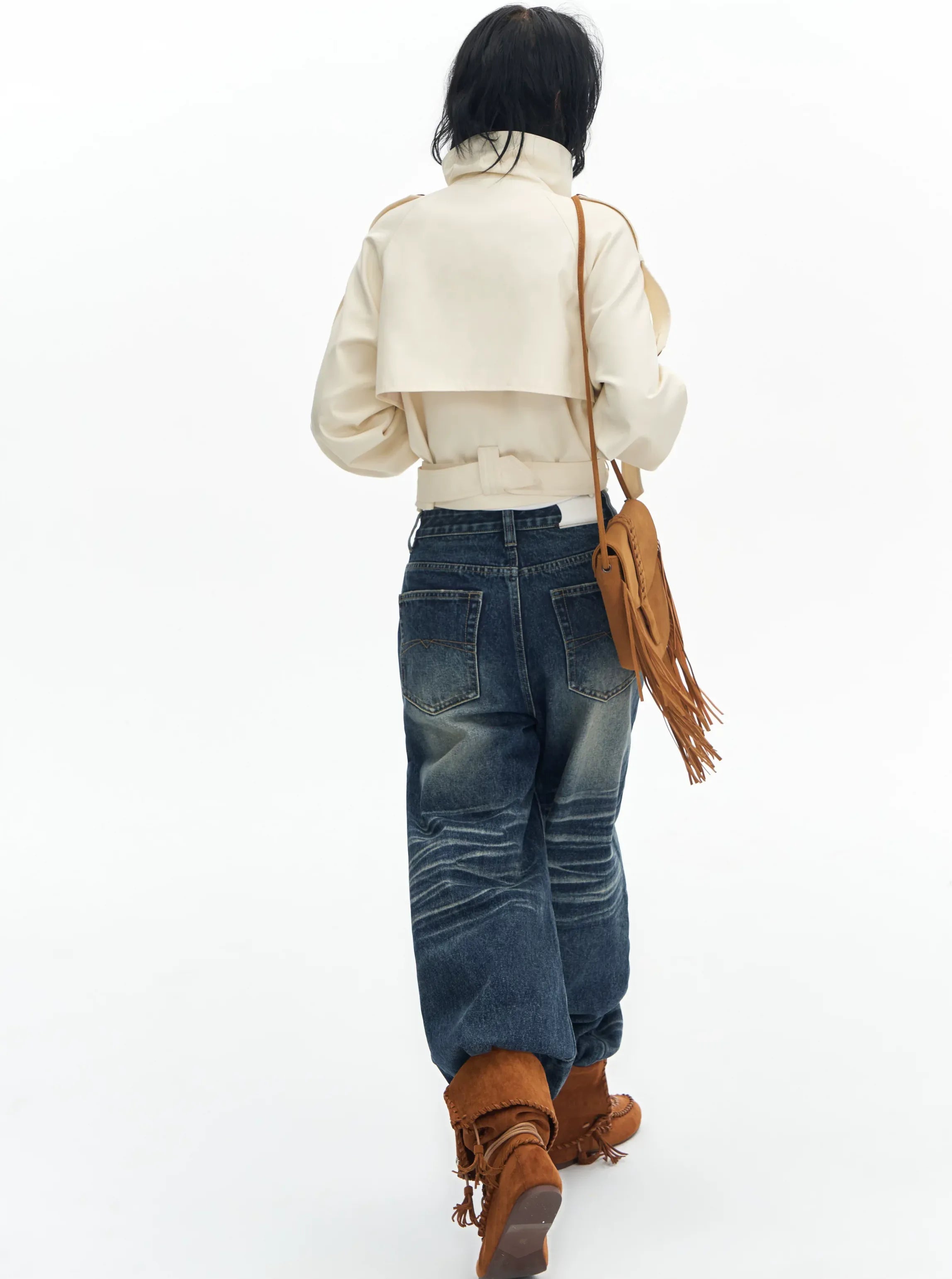 Structured Trench Crop Jacket