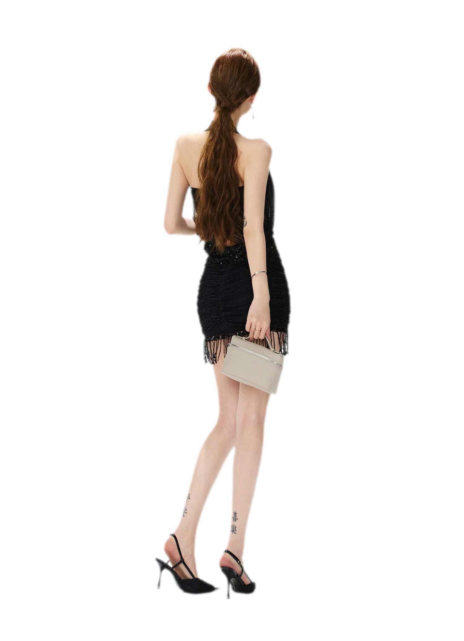CYNR Halter Sequin Mini Dress – view 13