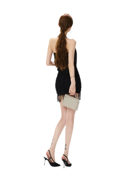 CYNR Halter Sequin Mini Dress – view 13