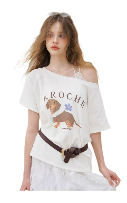 Handpainted Dachshund Tee Cami