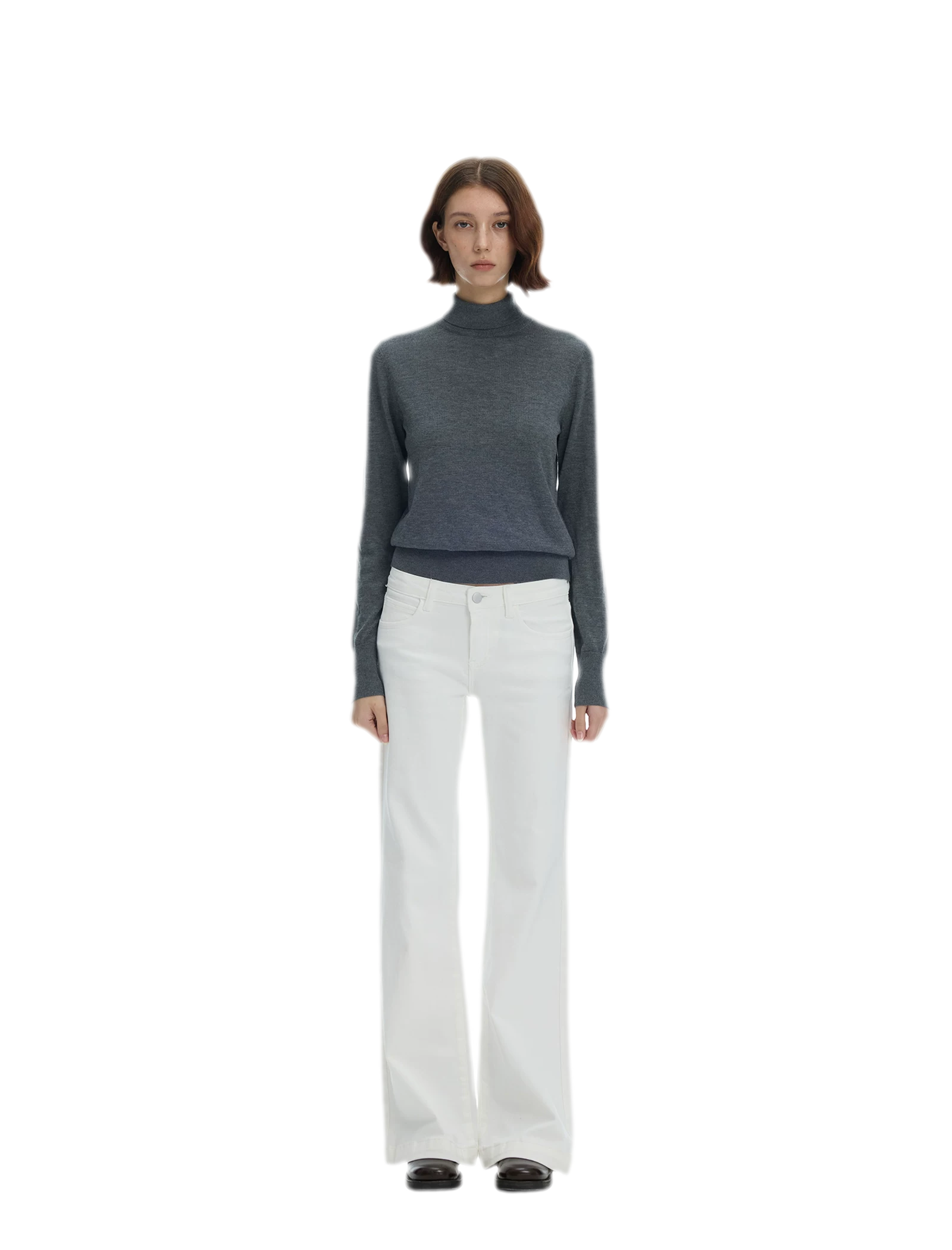 Ribbed Slim-Fit Turtleneck Knit