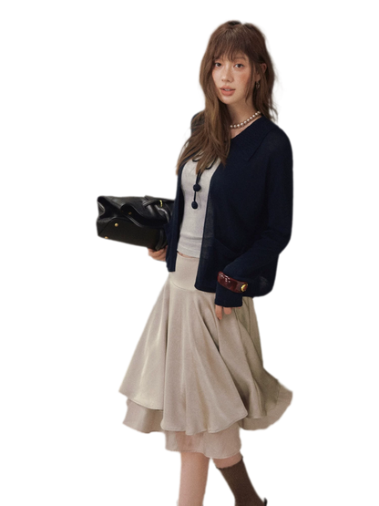 Tie-Front Knit Cardigan
