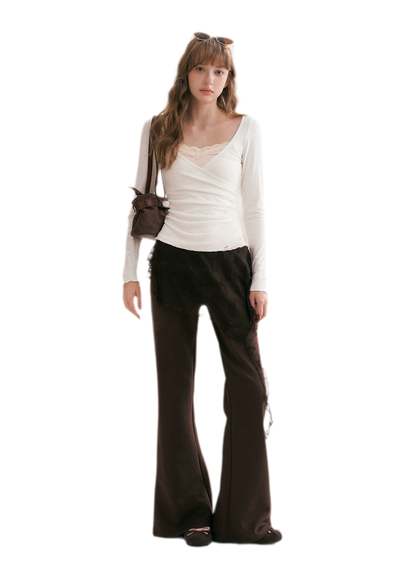 Romantic Lace Wide-Leg Pants