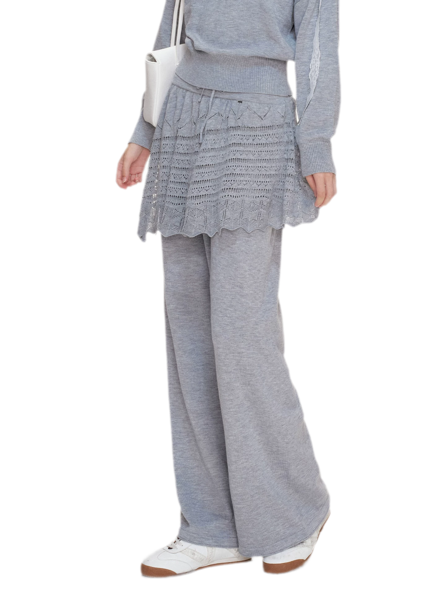 Wool Blend Asymmetric Knit Set